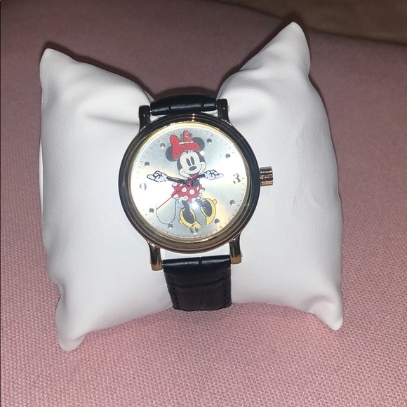 Disney Accessories - Disney Minnie Mouse gold and black strap watch